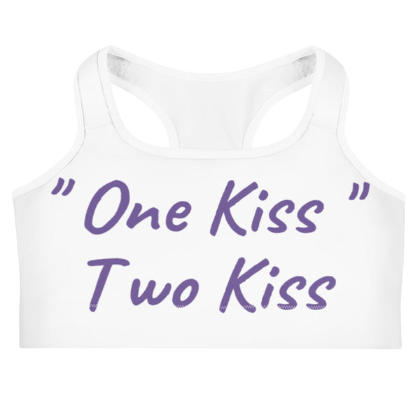"One Kiss, Two Kiss" Sports bra