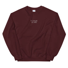 Load image into Gallery viewer, Tu Connais Les Vibes Embroidered Sweatshirt